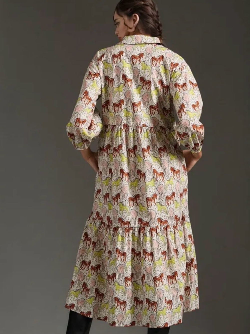 Anthropologie Bettina Tiered Shirt Dress by Maeve - Picture 2 of 7